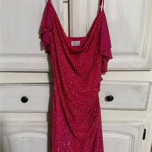 EXCLUSIVE Oh Polly Fuchsia Sequin Dress